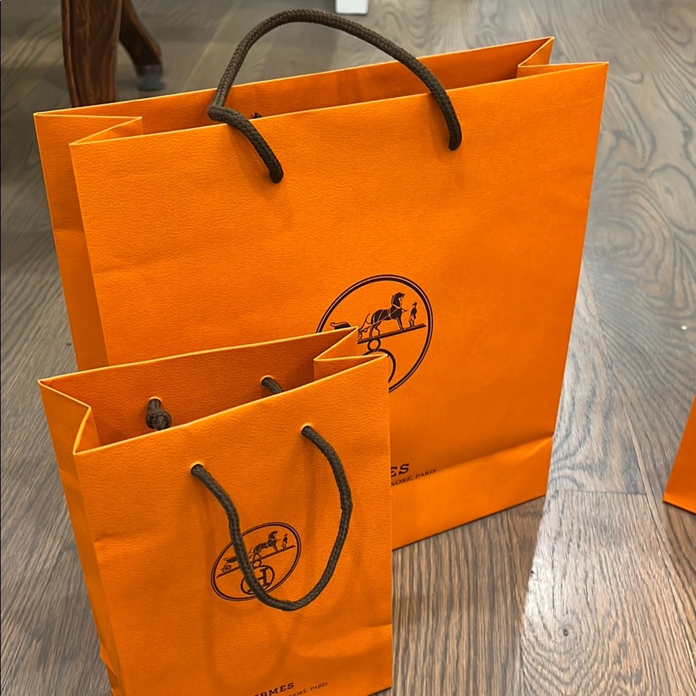 Hermès Orange Shopping Bags Set - Picture 10 of 15